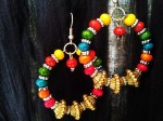hoops of rainbow beads